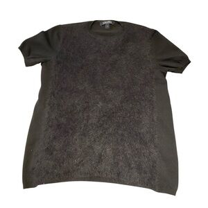 Max Mara / Maglia wool knit eyelash front short sleeve cteen neck sweater